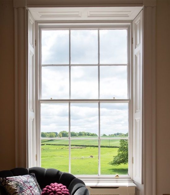 open window looking into the distance.